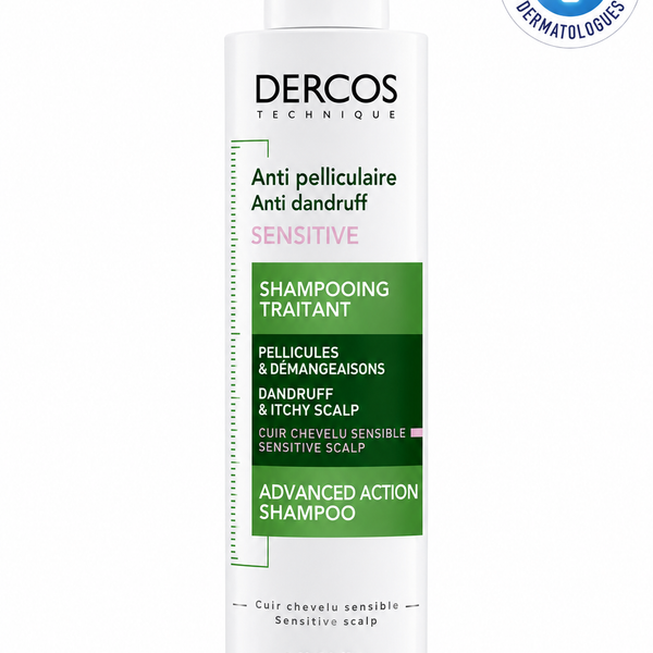 Vichy dercos shampooing traitant antipelliculaire sensitive – sans sulfate 200-ml