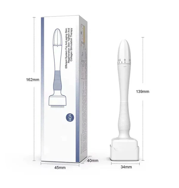Derma Stamp 140 Aiguilles – Stimule la Repousse des Cheveux et de la Barbe
